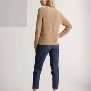 NWT Quince Organic Cotton Fisherman Sweater sz M